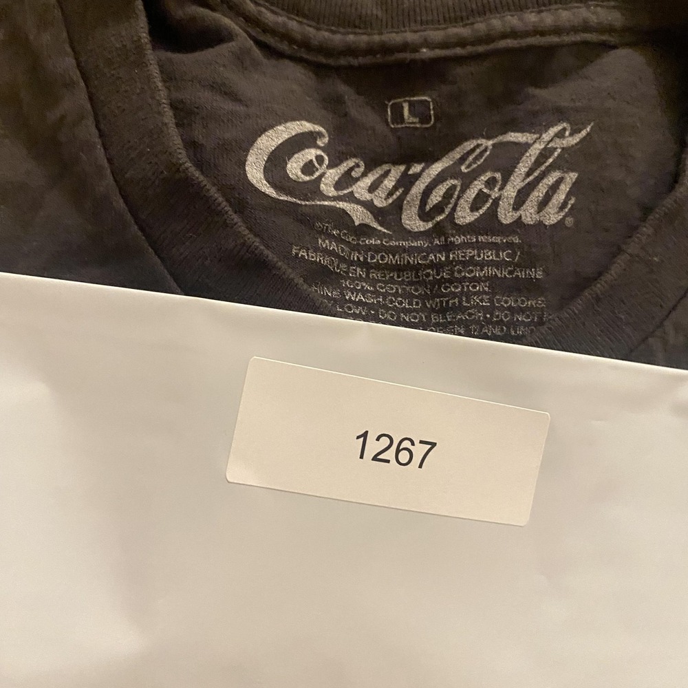 Coca-Cola Shirt Mens Large Black Cowboy Graphic Advertising Short Sleeve Tee - Picture 7 of 7